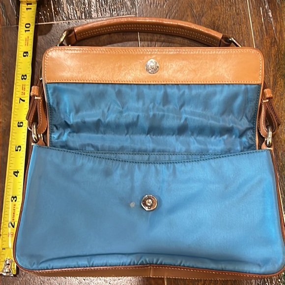 PRADA MINI NYLON & LEATHER BLUE PURSE - Picture 13 of 15